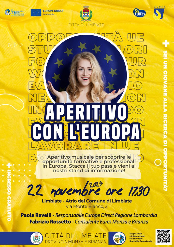 Lo Sportello Opportunity ti invita all'Aperitivo con l'Europa